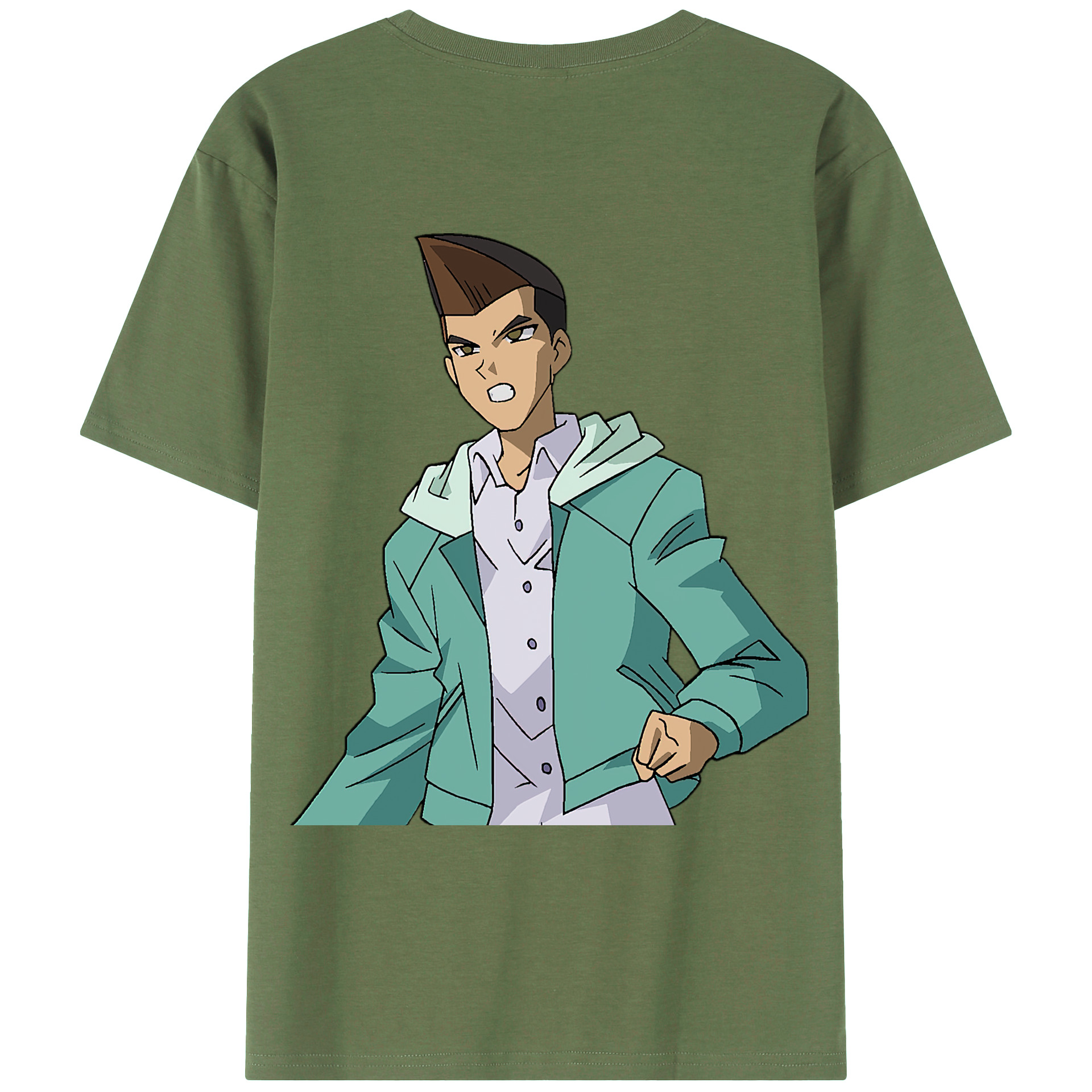 （画像用） 遊☆戯☆王 Yu-Gi-Oh! 綿100％ メンズ半袖Tシャツ（バックプリント） 通気性